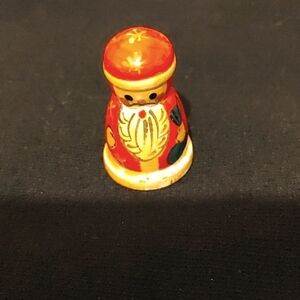 Wooden Russian Santa thimble